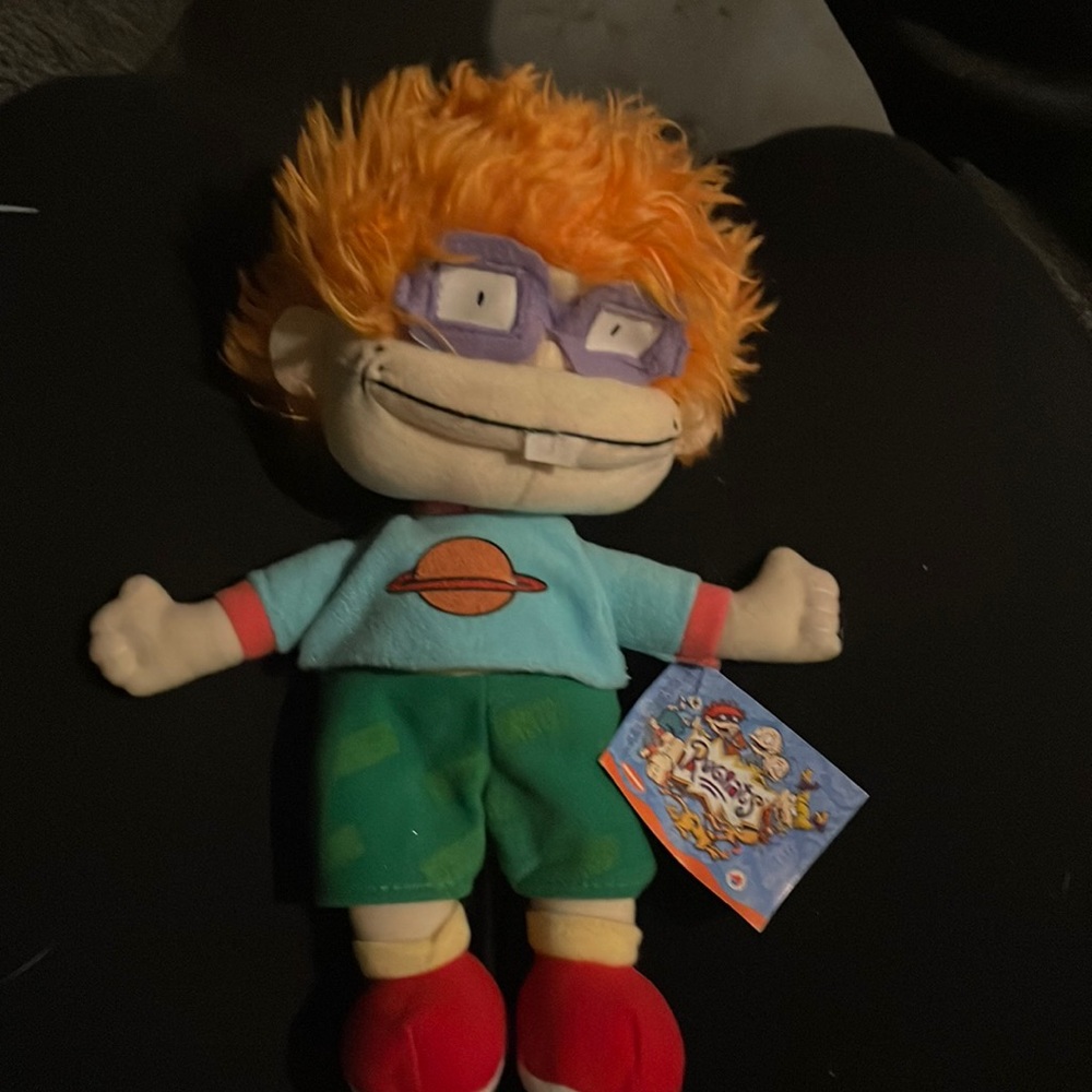 Vintage 2000 Rugrats Chuckie Finster Plush Doll 9” Viacom Nanco
